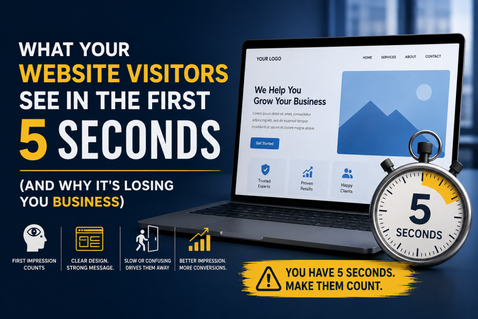 first 5 seconds website impression